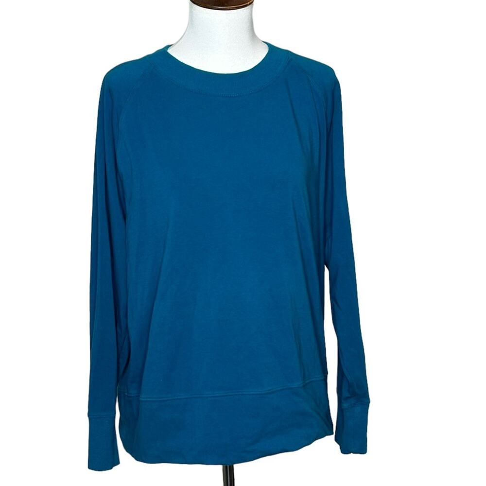 Eileen Fisher Teal Blue Long Sleeve Top Size Small Petite